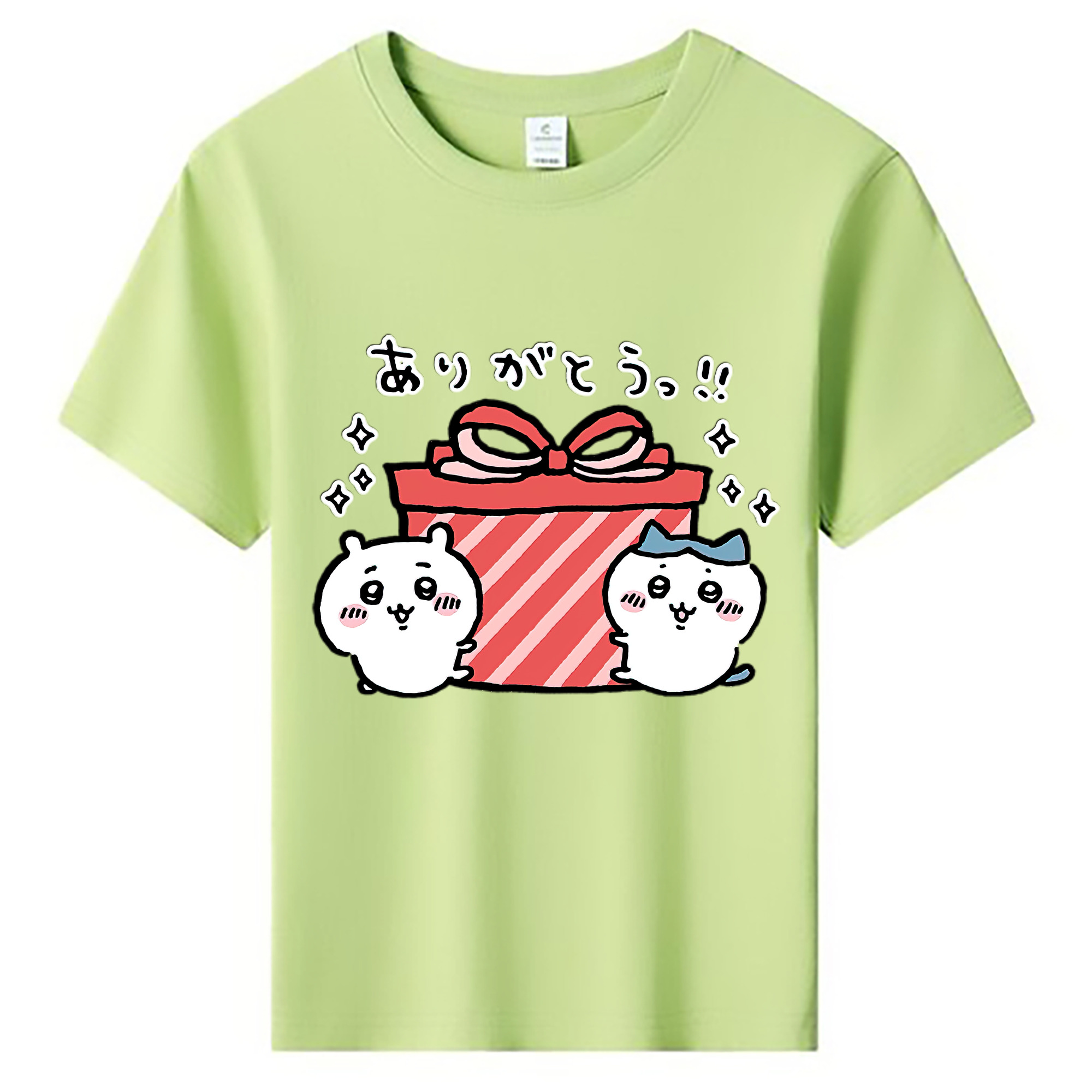 （画像用） ちいかわ ハチワレ Chii-kawa hachiware 綿100％キッズTシャツ（フロントプリント）